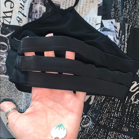 black halter bikini top - Picture 2 of 2